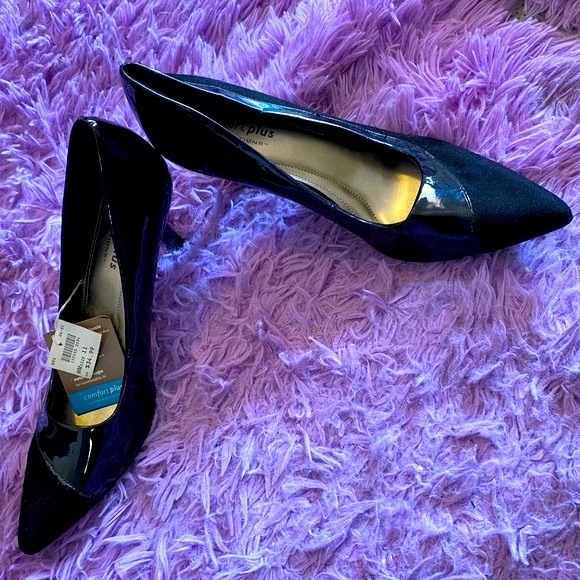 Comfort Plus by Predictions Black Suede & Leather - Picture 11 of 11